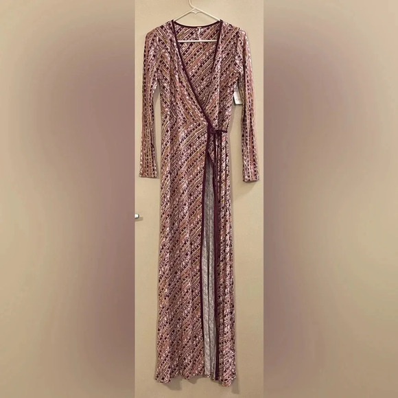 FREE PEOPLE Phoebe Maxi Dress in Peach Combo - Picture 6 of 11